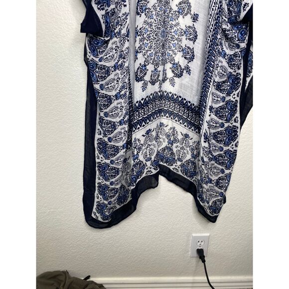NWT Angie mixed boho print kimino longline lightweight cardigan open front - Picture 4 of 9